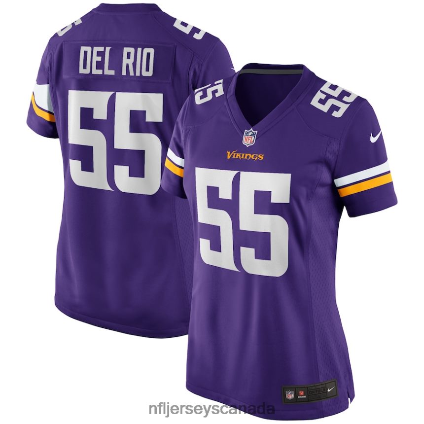 Women Minnesota Vikings Jack Del Rio Nike Purple Game Retired Player Jersey Clothing NFL TBXFR65218