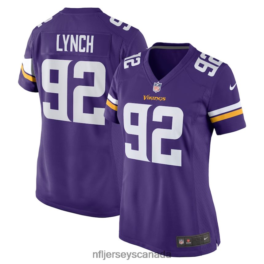 Women Minnesota Vikings James Lynch Nike Purple Game Player Jersey Clothing NFL TBXFR65239