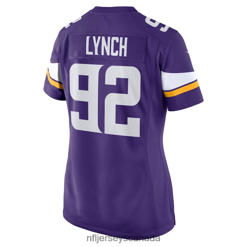 Women Minnesota Vikings James Lynch Nike Purple Game Player Jersey Clothing NFL TBXFR65239