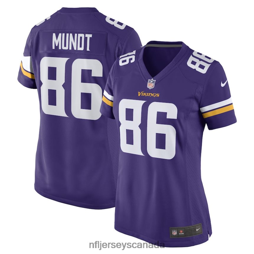 Women Minnesota Vikings Johnny Mundt Nike Purple Game Player Jersey Clothing NFL TBXFR64928