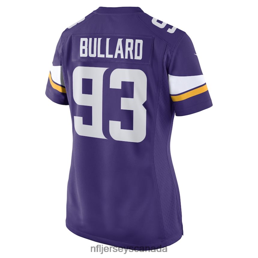 Women Minnesota Vikings Jonathan Bullard Nike Purple Game Player Jersey Clothing NFL TBXFR65265