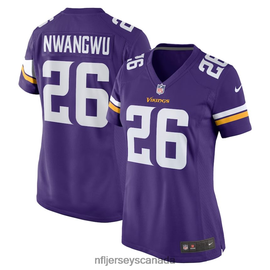 Women Minnesota Vikings Kene Nwangwu Nike Purple Game Jersey Clothing NFL TBXFR64122