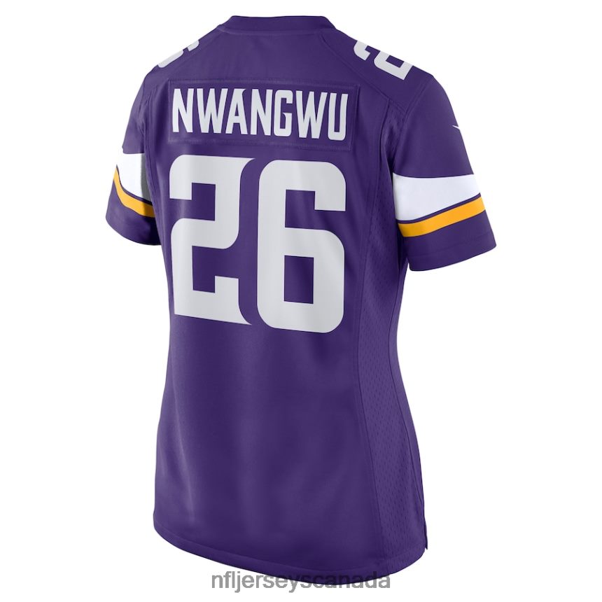 Women Minnesota Vikings Kene Nwangwu Nike Purple Game Jersey Clothing NFL TBXFR64122