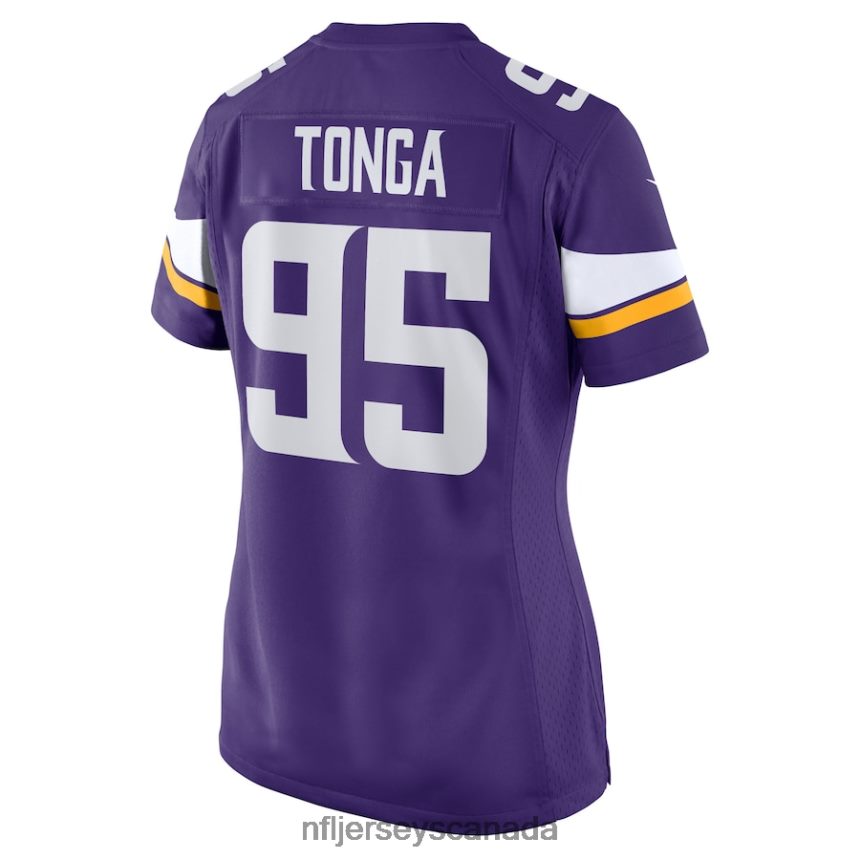 Women Minnesota Vikings Khyiris Tonga Nike Purple Home Game Player Jersey Clothing NFL TBXFR65219