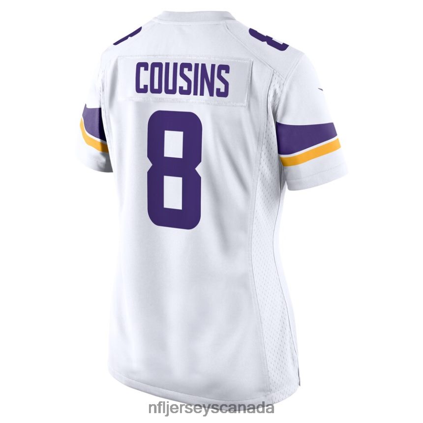 Women Minnesota Vikings Kirk Cousins Nike White Game Player Jersey Clothing NFL TBXFR66542