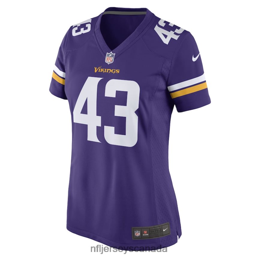 Women Minnesota Vikings Luiji Vilain Nike Purple Game Player Jersey Clothing NFL TBXFR65287
