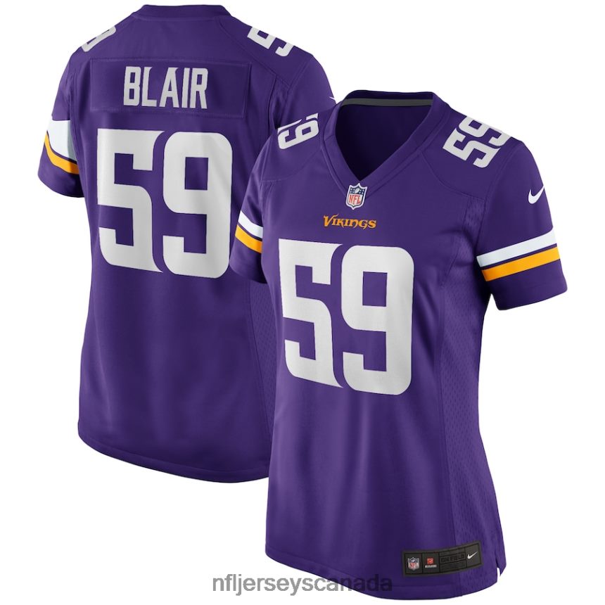 Women Minnesota Vikings Matt Blair Nike Purple Game Retired Player Jersey Clothing NFL TBXFR65301