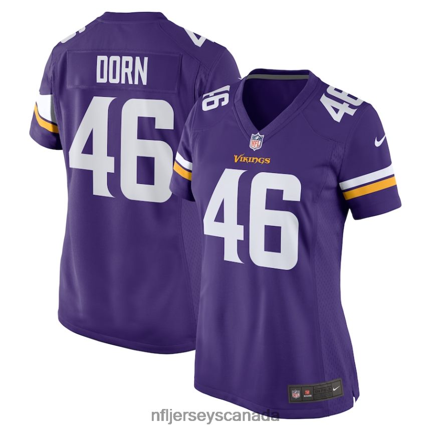Women Minnesota Vikings Myles Dorn Nike Purple Game Jersey Clothing NFL TBXFR65279