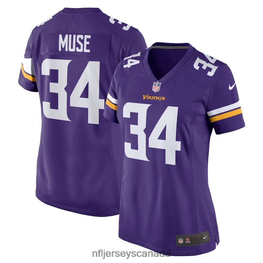 Women Minnesota Vikings Nick Muse Nike Purple Home Game Player Jersey Clothing NFL TBXFR65250
