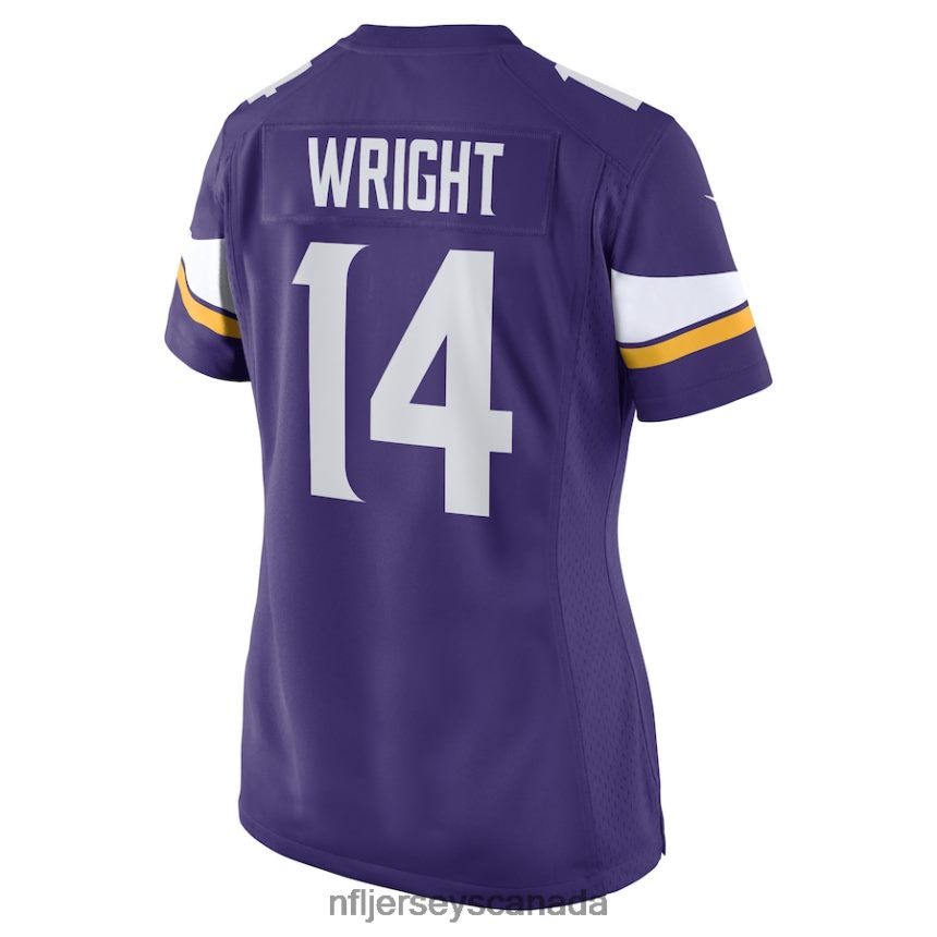 Women Minnesota Vikings Ryan Wright Nike Purple Game Player Jersey Clothing NFL TBXFR64042