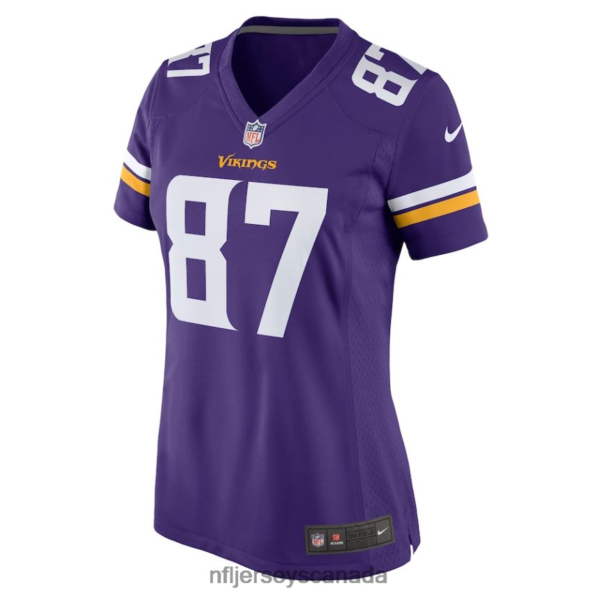 Women Minnesota Vikings TJ Hockenson Nike Purple Game Player Jersey Clothing NFL TBXFR62015