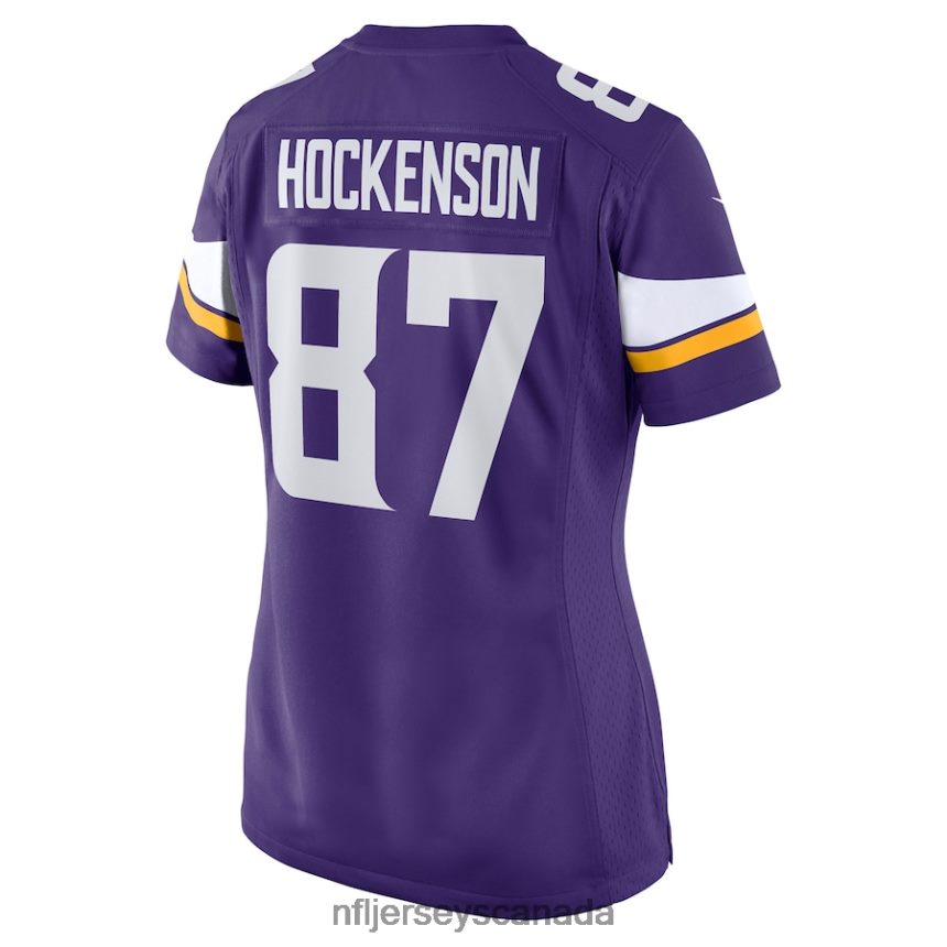 Women Minnesota Vikings TJ Hockenson Nike Purple Game Player Jersey Clothing NFL TBXFR62015