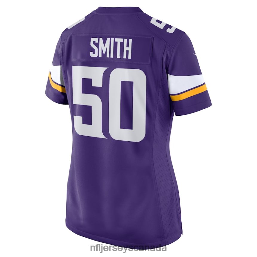 Women Minnesota Vikings TJ Smith Nike Purple Home Game Player Jersey Clothing NFL TBXFR65222