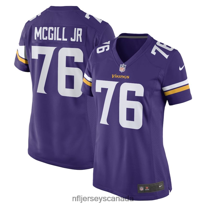 Women Minnesota Vikings TY McGill Jr Nike Purple Game Player Jersey Clothing NFL TBXFR65299