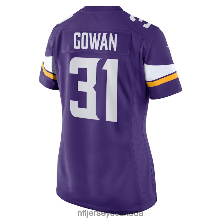 Women Minnesota Vikings Tay Gowan Nike Purple Home Game Player Jersey Clothing NFL TBXFR65290