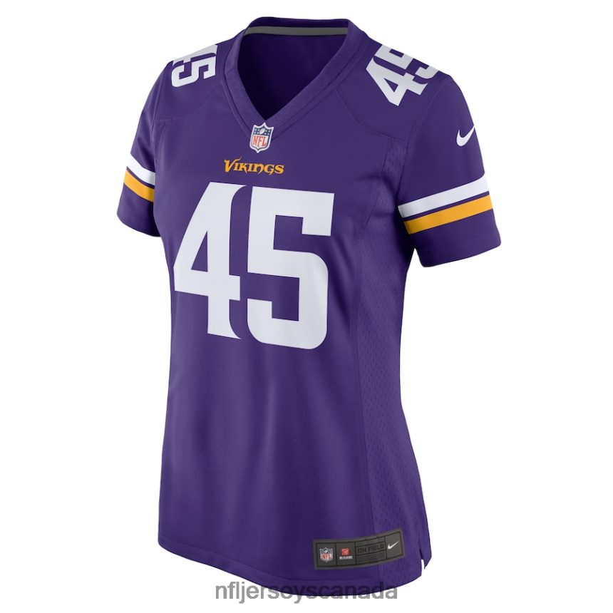 Women Minnesota Vikings Troy Dye Nike Purple Game Jersey Clothing NFL TBXFR65200