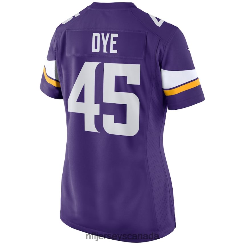 Women Minnesota Vikings Troy Dye Nike Purple Game Jersey Clothing NFL TBXFR65200