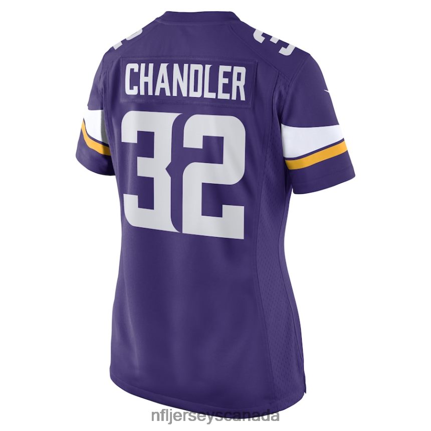 Women Minnesota Vikings Ty Chandler Nike Purple Game Player Jersey Clothing NFL TBXFR65261