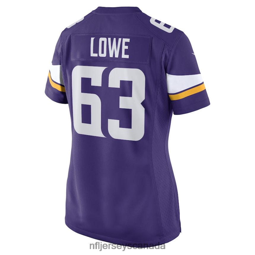 Women Minnesota Vikings Vederian Lowe Nike Purple Game Player Jersey Clothing NFL TBXFR65258