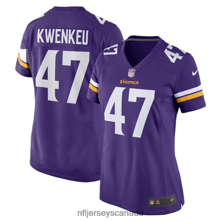 Women Minnesota Vikings William Kwenkeu Nike Purple Home Game Player Jersey Clothing NFL TBXFR65274