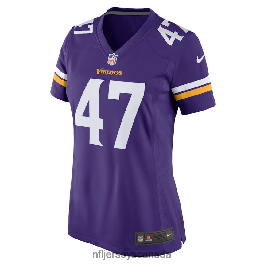Women Minnesota Vikings William Kwenkeu Nike Purple Home Game Player Jersey Clothing NFL TBXFR65274