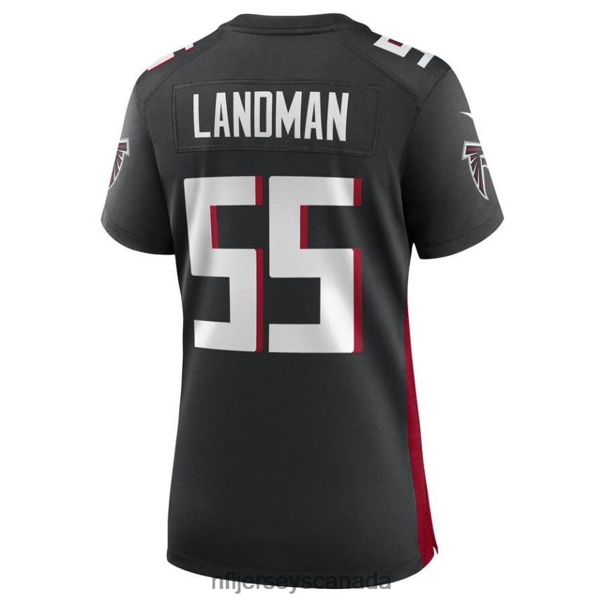 Women Nate Landman Atlanta Falcons Nike Black Game Player Jersey Clothing NFL TBXFR65395