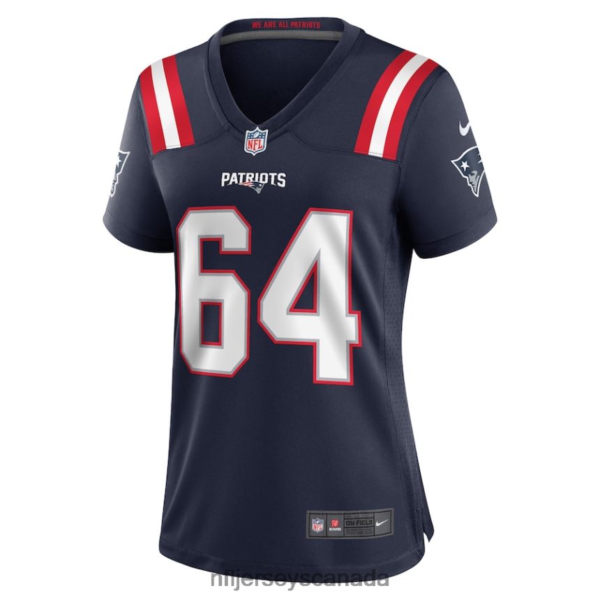Women New England Patriots Andrew Stueber Nike Navy Game Player Jersey Clothing NFL TBXFR65138