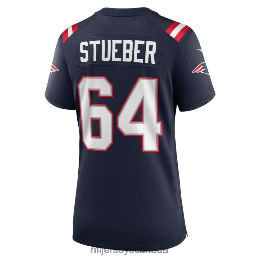 Women New England Patriots Andrew Stueber Nike Navy Game Player Jersey Clothing NFL TBXFR65138