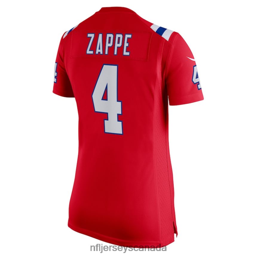 Women New England Patriots Bailey Zappe Nike Red Alternate Game Player Jersey Clothing NFL TBXFR65113