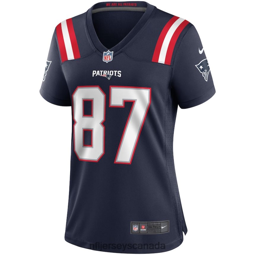 Women New England Patriots Ben Coates Nike Navy Game Retired Player Jersey Clothing NFL TBXFR65169