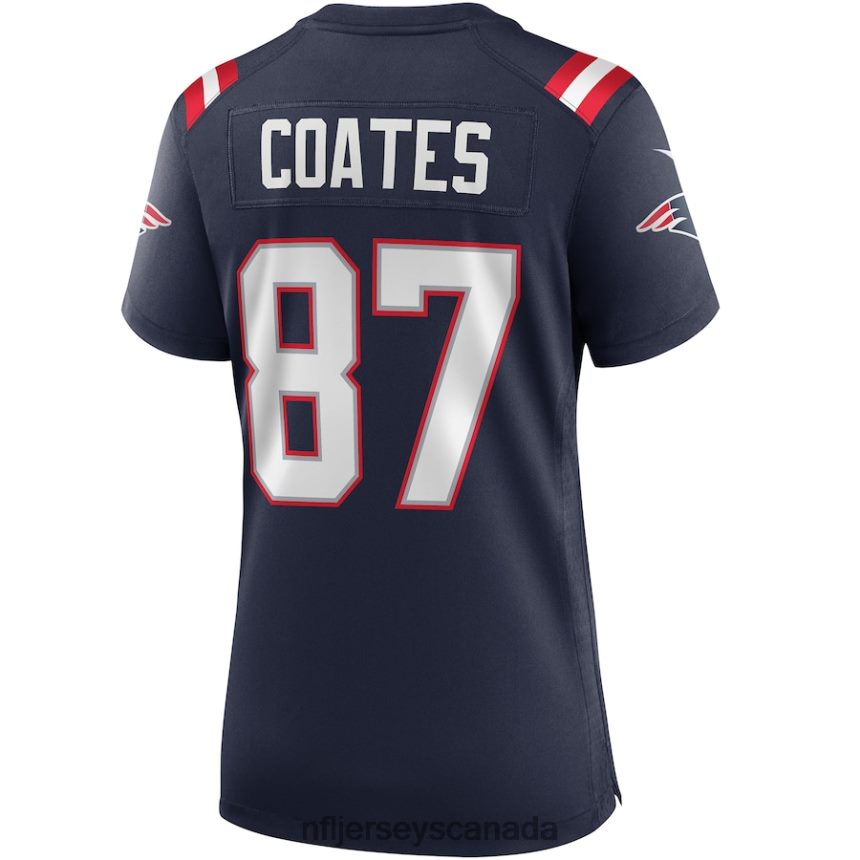 Women New England Patriots Ben Coates Nike Navy Game Retired Player Jersey Clothing NFL TBXFR65169