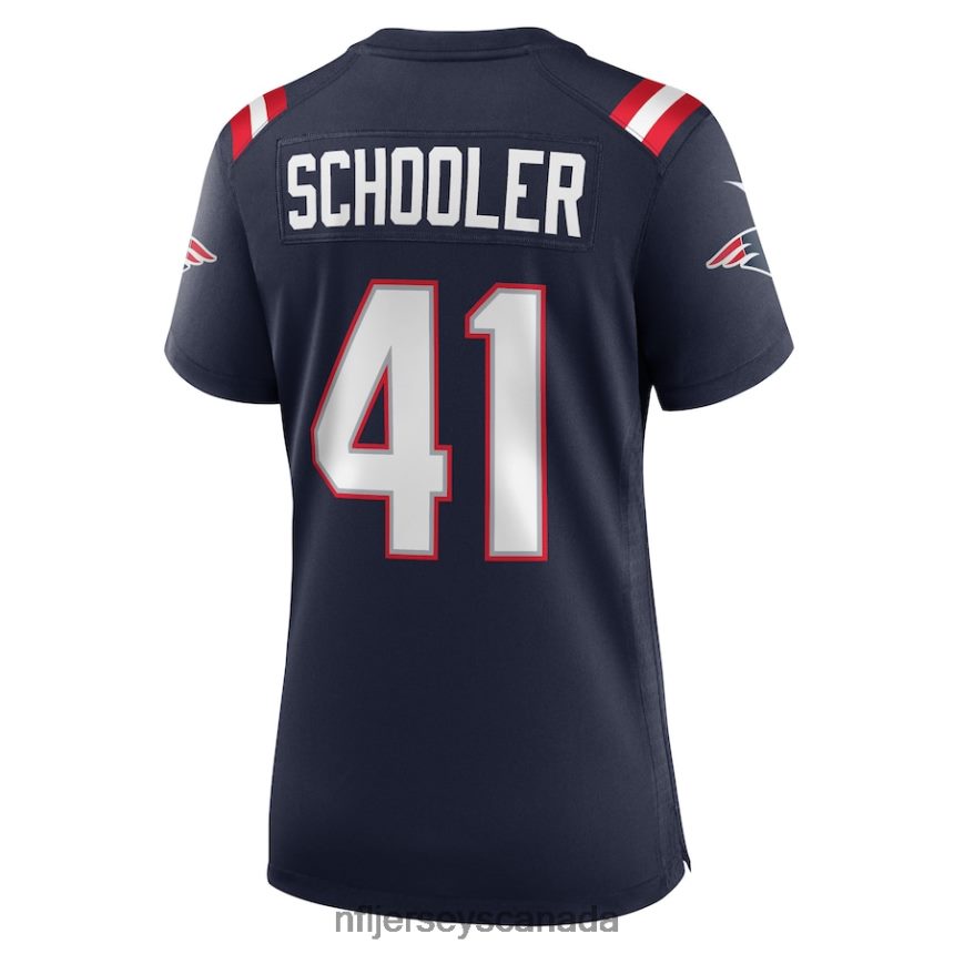 Women New England Patriots Brenden Schooler Nike Navy Game Player Jersey Clothing NFL TBXFR65154