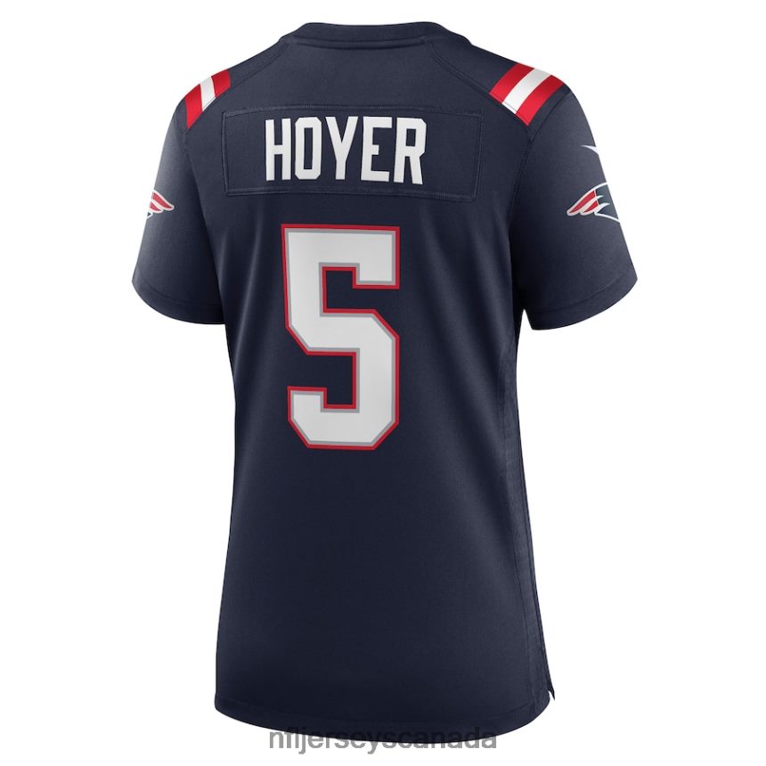Women New England Patriots Brian Hoyer Nike Navy Game Player Jersey Clothing NFL TBXFR65178