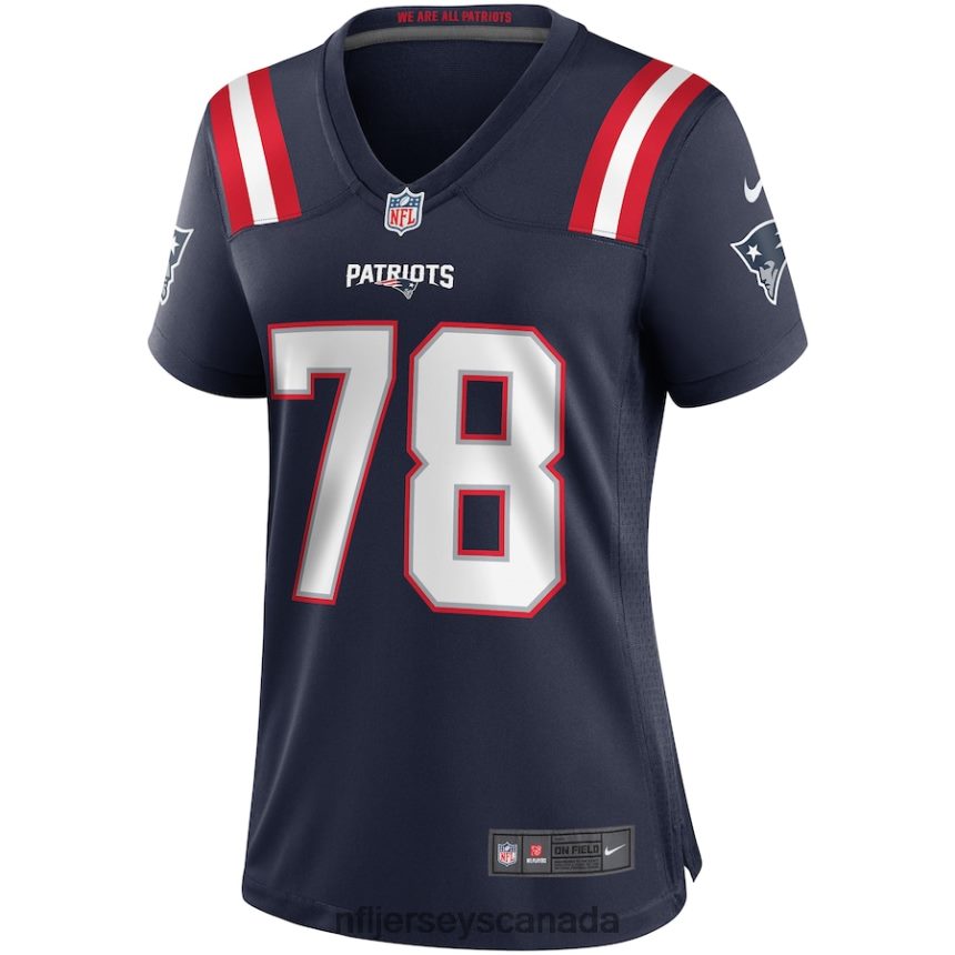 Women New England Patriots Bruce Armstrong Nike Navy Game Retired Player Jersey Clothing NFL TBXFR63968