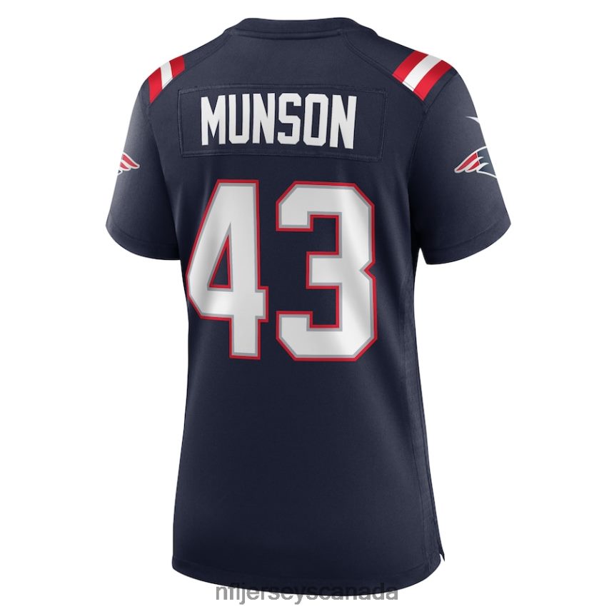 Women New England Patriots Calvin Munson Nike Navy Home Game Player Jersey Clothing NFL TBXFR65420