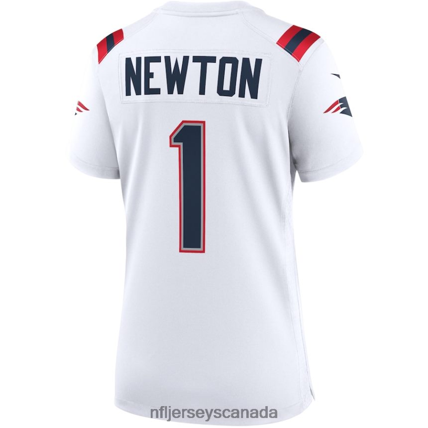 Women New England Patriots Cam Newton Nike White Game Jersey Clothing NFL TBXFR61033