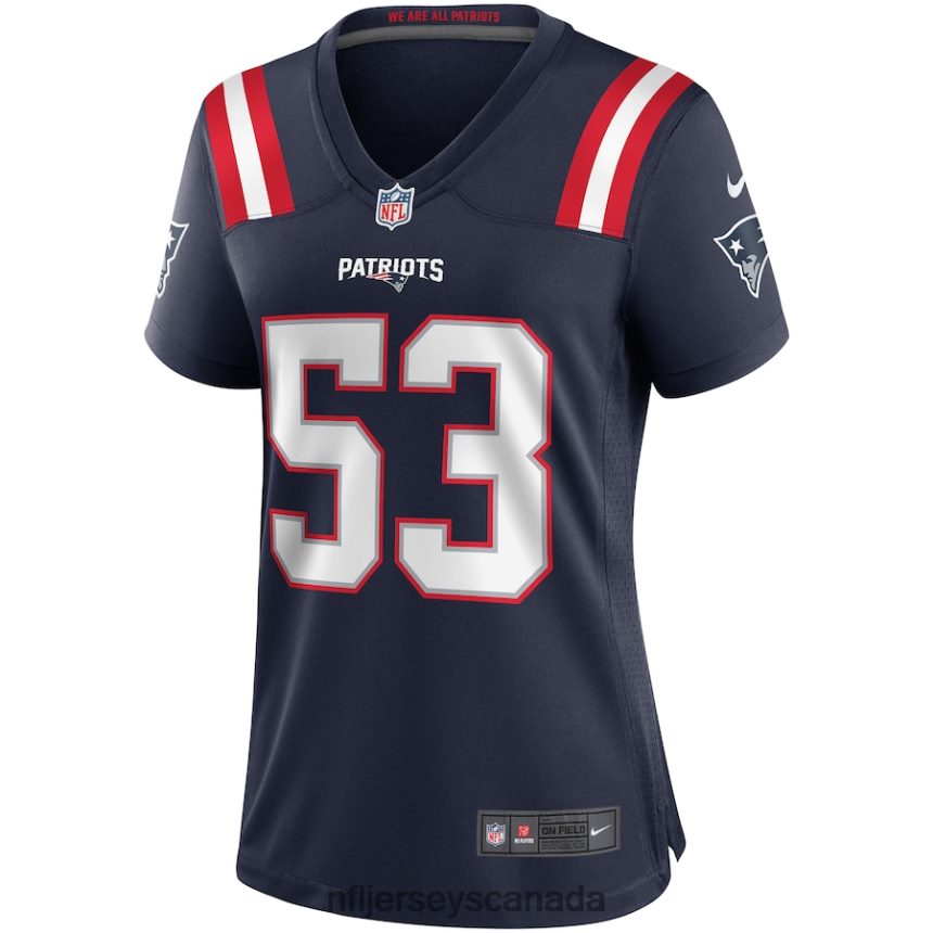 Women New England Patriots Chris Slade Nike Navy Game Retired Player Jersey Clothing NFL TBXFR63967