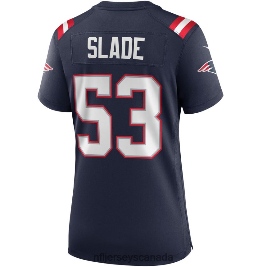 Women New England Patriots Chris Slade Nike Navy Game Retired Player Jersey Clothing NFL TBXFR63967