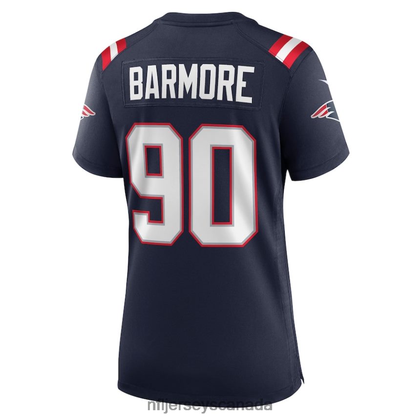 Women New England Patriots Christian Barmore Nike Navy Player Game Jersey Clothing NFL TBXFR65114