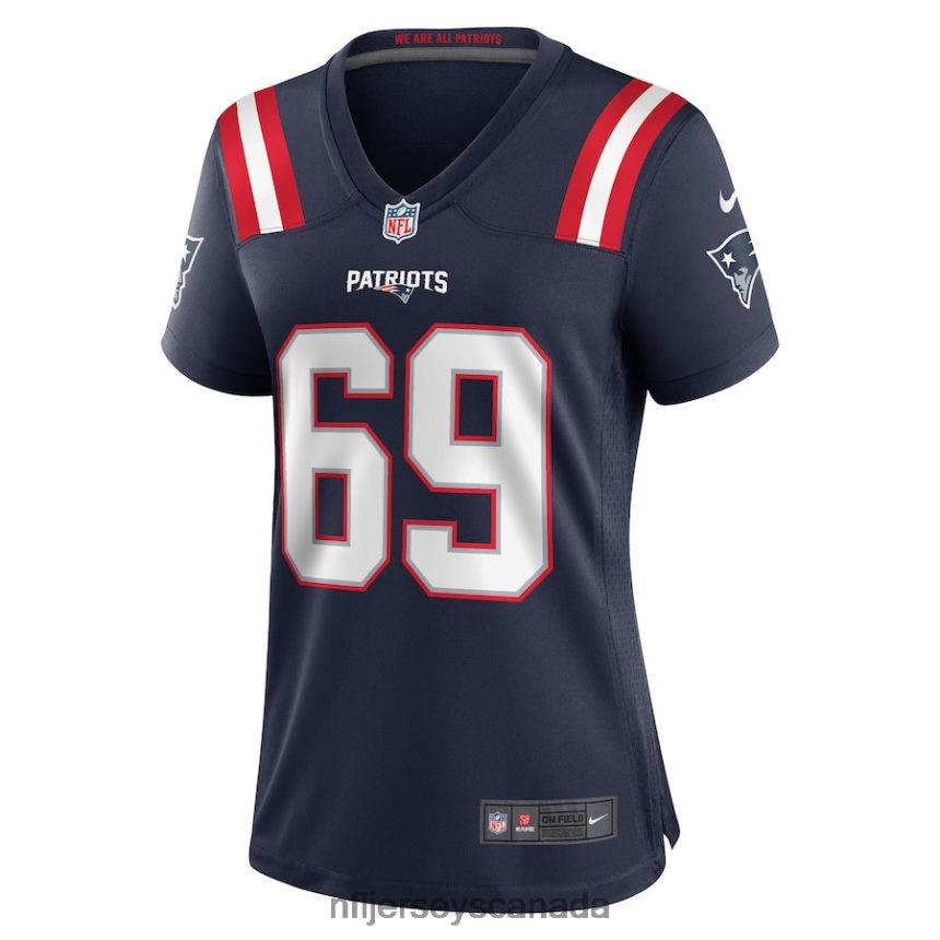 Women New England Patriots Cole Strange Nike Navy Game Player Jersey Clothing NFL TBXFR63196