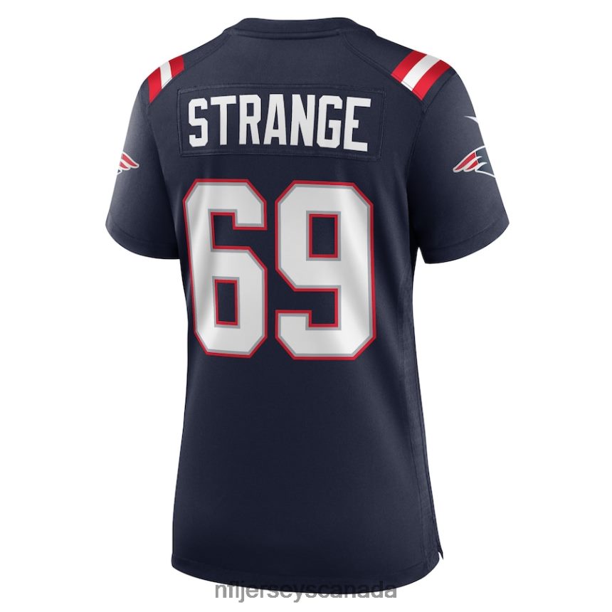 Women New England Patriots Cole Strange Nike Navy Game Player Jersey Clothing NFL TBXFR63196
