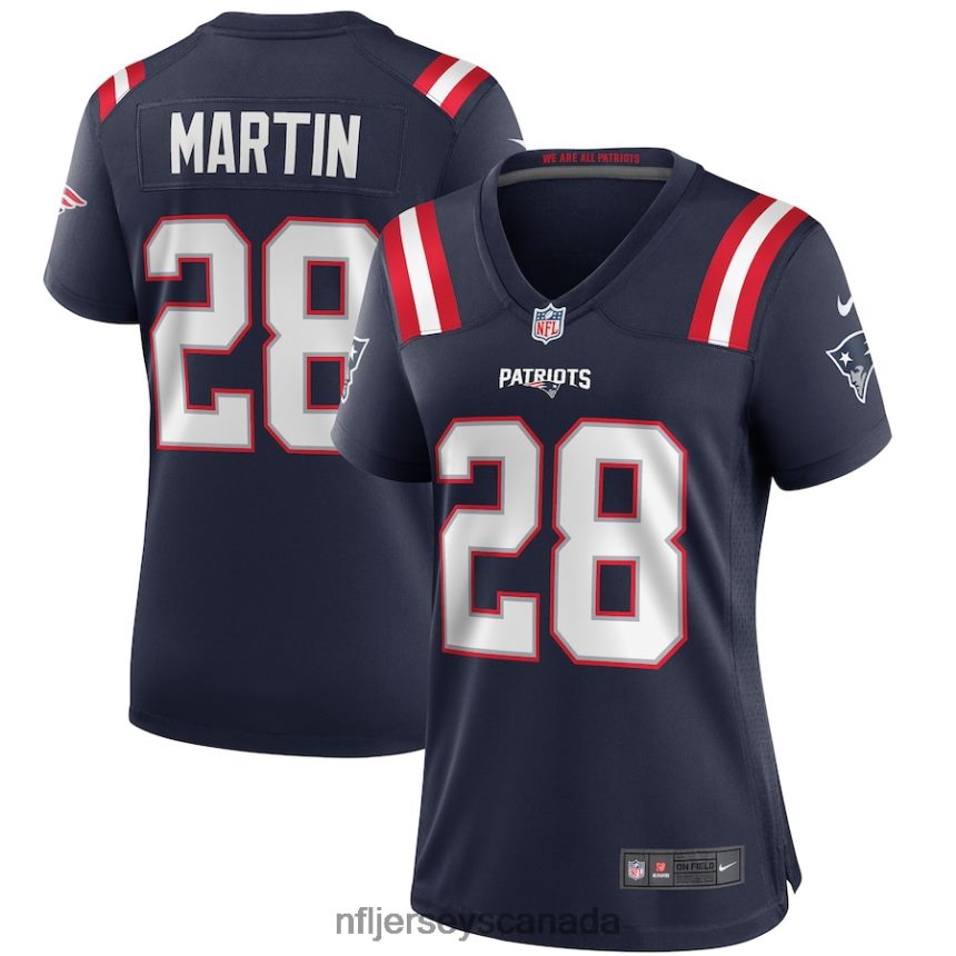 Women New England Patriots Curtis Martin Nike Navy Game Retired Player Jersey Clothing NFL TBXFR65165