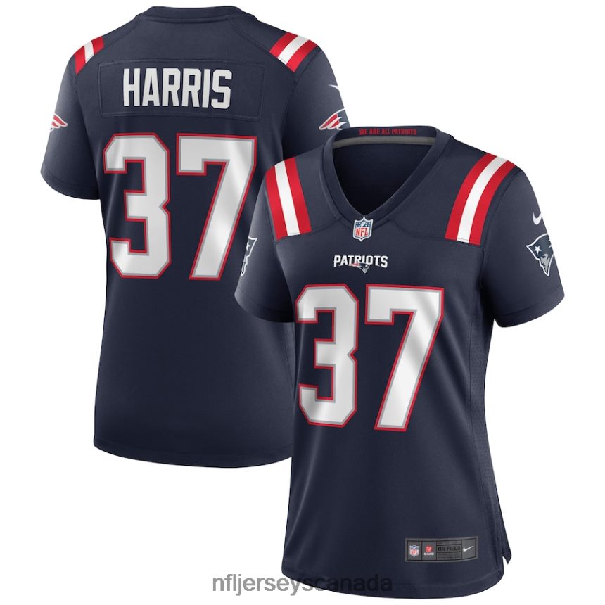 Women New England Patriots Damien Harris Nike Navy Game Jersey Clothing NFL TBXFR64578