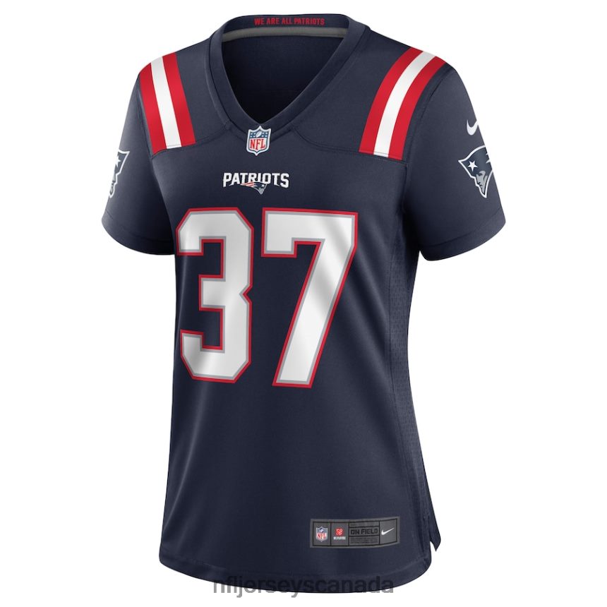 Women New England Patriots Damien Harris Nike Navy Game Jersey Clothing NFL TBXFR64578