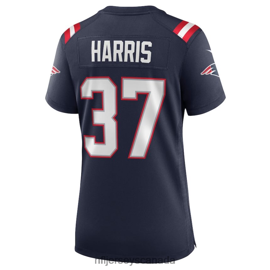 Women New England Patriots Damien Harris Nike Navy Game Jersey Clothing NFL TBXFR64578