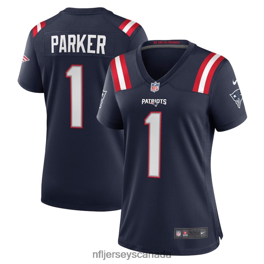 Women New England Patriots DeVante Parker Nike Navy Game Jersey Clothing NFL TBXFR63714