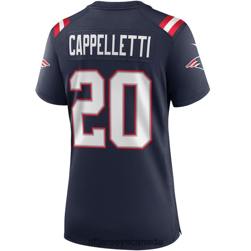 Women New England Patriots Gino Cappelletti Nike Navy Game Retired Player Jersey Clothing NFL TBXFR65134