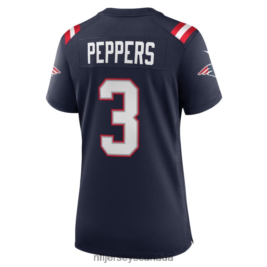 Women New England Patriots Jabrill Peppers Nike Navy Game Jersey Clothing NFL TBXFR65164
