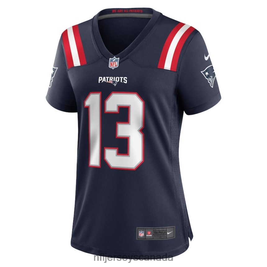 Women New England Patriots Jack Jones Nike Navy Game Player Jersey Clothing NFL TBXFR65105