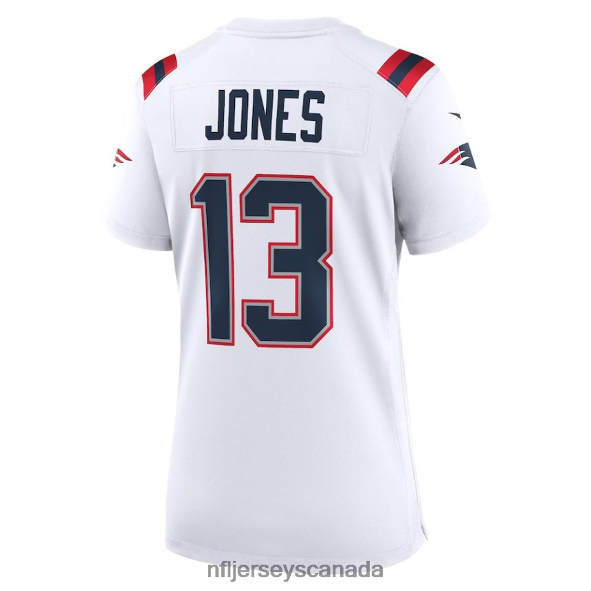 Women New England Patriots Jack Jones Nike White Game Player Jersey Clothing NFL TBXFR65756